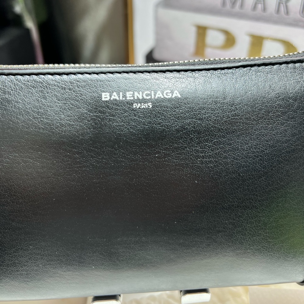 Balenciaga continental Black Leather Wallet EUC - Picture 10 of 17